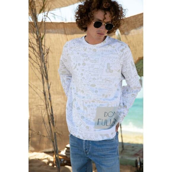 Don The Fuller Other - Don The Fuller White Cotton Men's Sweatshirt